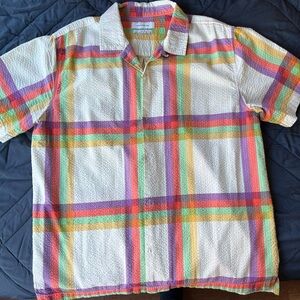 Urban Outfitters Colorful Plaid Button Down Shirt